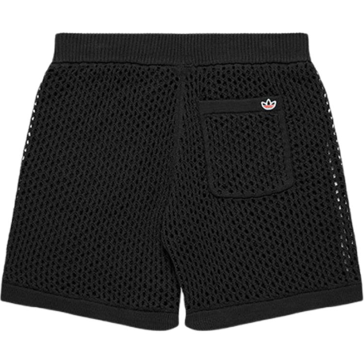 adidas x Edison Chen Crochet Shorts Charcoal Unisex Streetwear JF4273