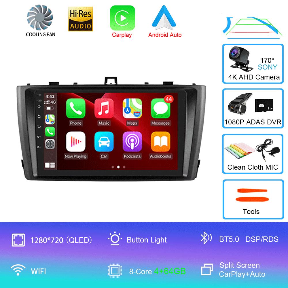 Android 14 Car Radio For Toyota Avensis 2008-2015 Multimedia Video Player Stereo GPS Navigation 5G WIFI DSP Carplay Android Auto