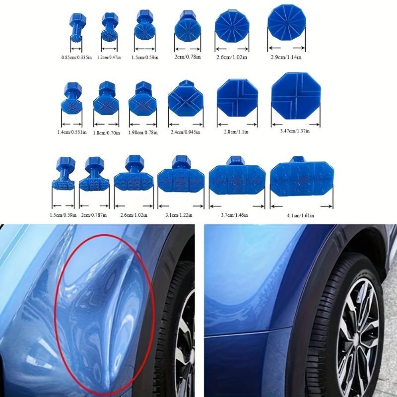 1SET Car Dent Repair Tool, Silver T-Handle with 36 Blue Car Dent Drawrings, Affordable, Rugged, Industrial Quality