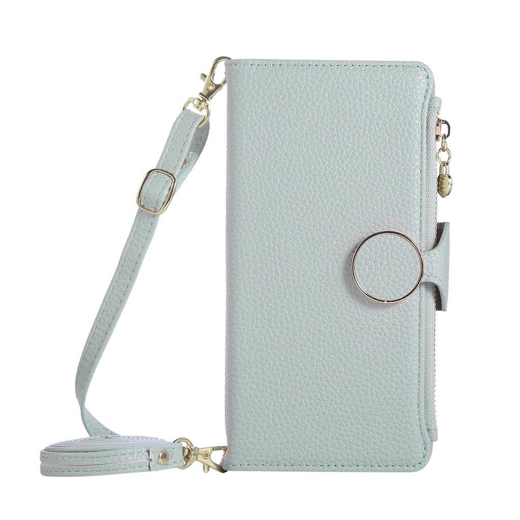 For Google Pixel 9 Pro XL 8 7 6 Pro 9A 8A 7A 6A Wallet Case Crossbody Strap Card Holder Magnetic Snap Clasp Zipper Pocket Cover