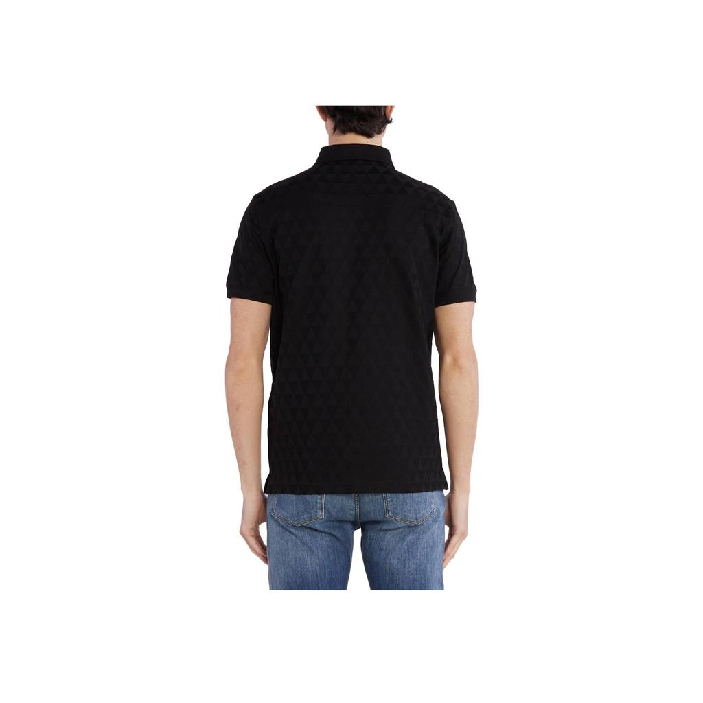 Emporio Armani FW23 Solid Color Casual Short Sleeve Polo Shirt Men Tops Dark-Blue 6R1F87-1JGYZ-09N6