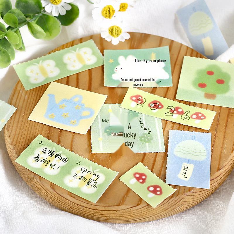 Patchwork Sticky Notes: Fresh Pattern Diary Series - Student Memo