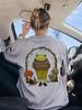Goblincore Froschdruck T-Shirt Damen Basics O-Ausschnitt T-Shirts Bequeme Lockere Kurzarm-Oberteile Sommer Weiche Damenkleidung