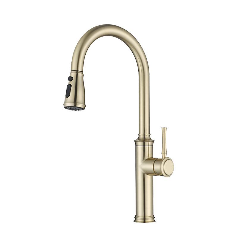 Stainless Steel Pull-out Kitchen Faucet Deck Mounted Mixer Tap 360 Degree Rotation Stream Sprayer Nozzle Kitchen Sink Faucet