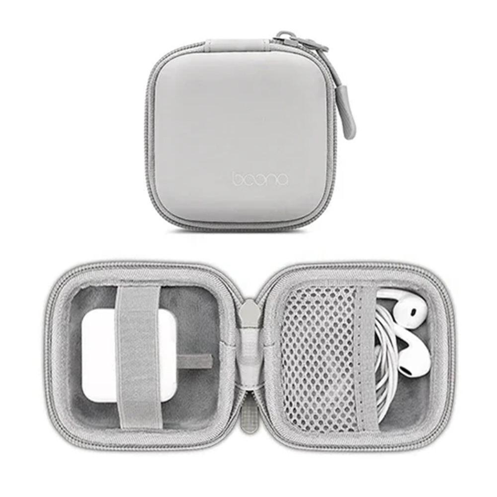 Hard Shell Digital Gadget Case Elastic Straps Earphone Storage Box  Data Cable Bag