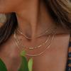 Vintage Gold Plated Paperclip Box Chain Layered Stainless Steel Triple Layer Necklace Waterproof Party Gift NEW