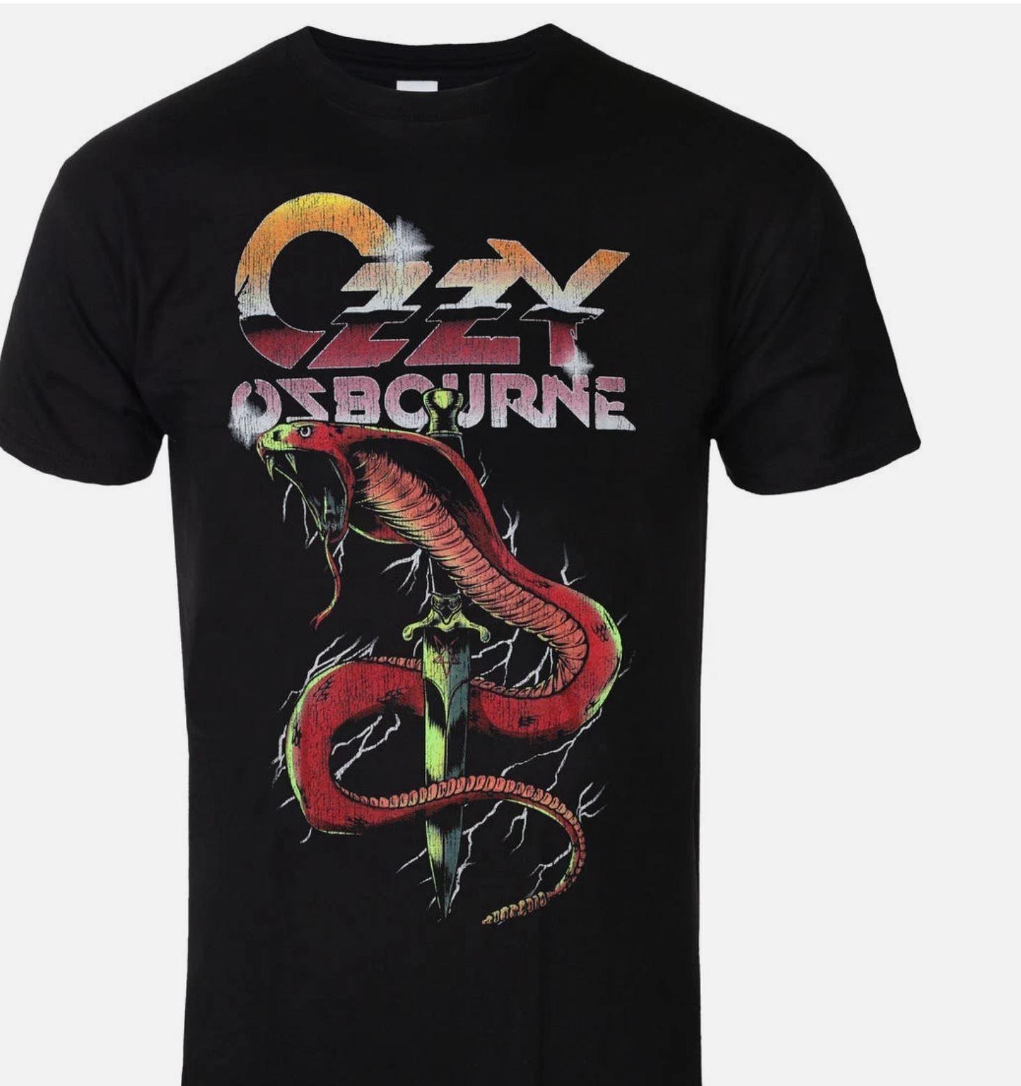Rip Vintage men T-shirt Ozzy Osbourne Vintage Snake ROCK OFF M