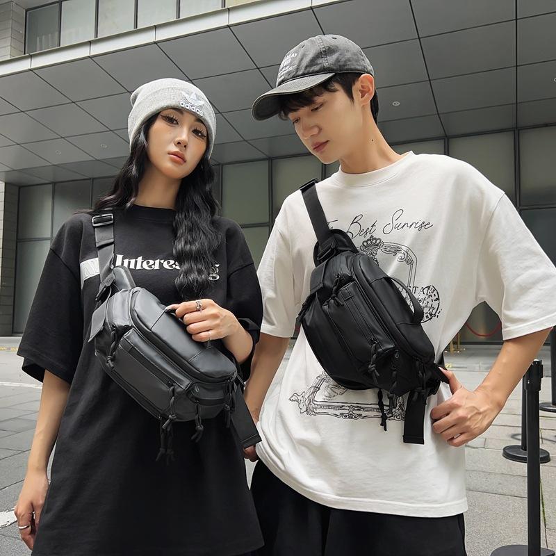Hip Hop Casual Sport Chest Bag Men Women Large Capacity Techwear Style Waterproof Fanny Pack Multifunction Crossbody Hand Bag