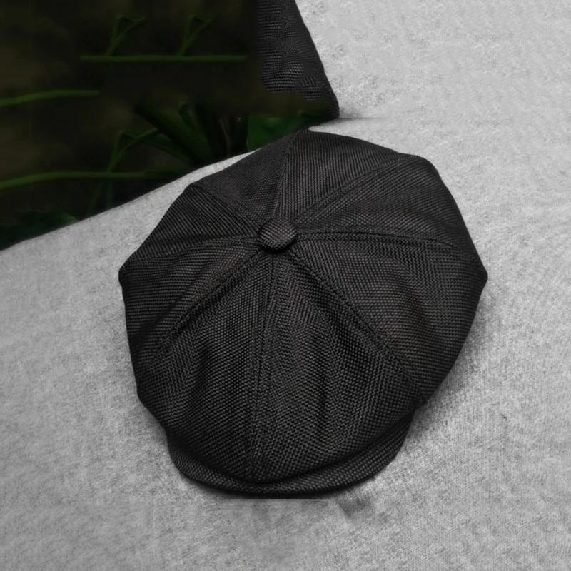 Neuer Barett Hut Gatsby Achteckige Hüte Retro Britische Schiebermütze Herren und Damen Outdoor Universelle Lässige Hüte One Size black