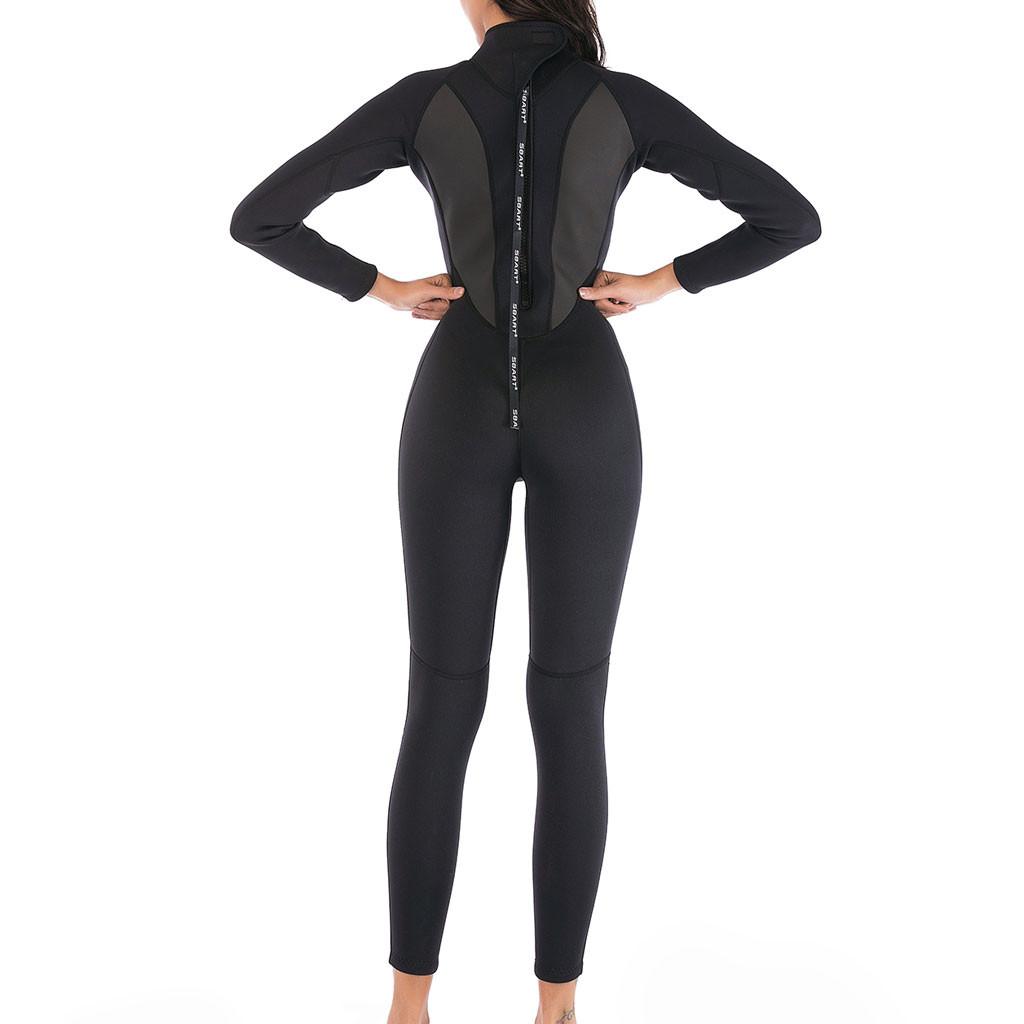 Kvinner 3 mm tykk solkrem Svømming Surfing Snorkling Dykking Kjeledress Badedrakt