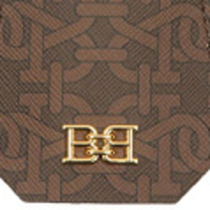 Bally Classic Horsebit Key Pouch Monogram Print Lanyard Bag Unisex Key Pouch Brown 6239187