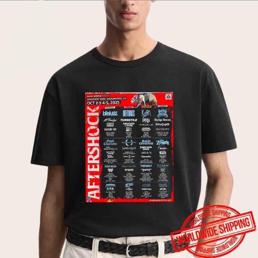 New! Aftershock Festival 2026 At Discovery Park Lineup Fan Gifts Unisex T-Shirt XXL