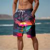 Men‘s’ Hawaiian Cool Swimming Trunks Summer New 3D Cocoanut Trees Printing Beach Shorts Palm Tree Shorts