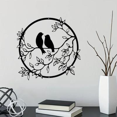 Metallwandkunst „Vogel auf Ast“ – atemberaubende Dekoration für Wohnzimmer, Garten, Schlafzimmer, Büro und Zuhause.