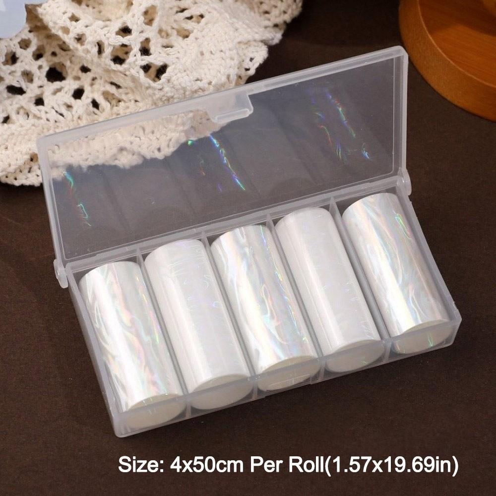 Lace Design Nail Stickers Laser Nail Art Stickers Fashion Nail Foils  Manicure DIY
