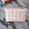 Fashionable Pleated Travel Makeup Bag Korean Style Casual Clutch For Women