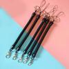 19cm Schwarzes PU Einziehbares Feder-Lanyard Schlüsselanhänger Anti-Verlust Handy-Anhänger Seil