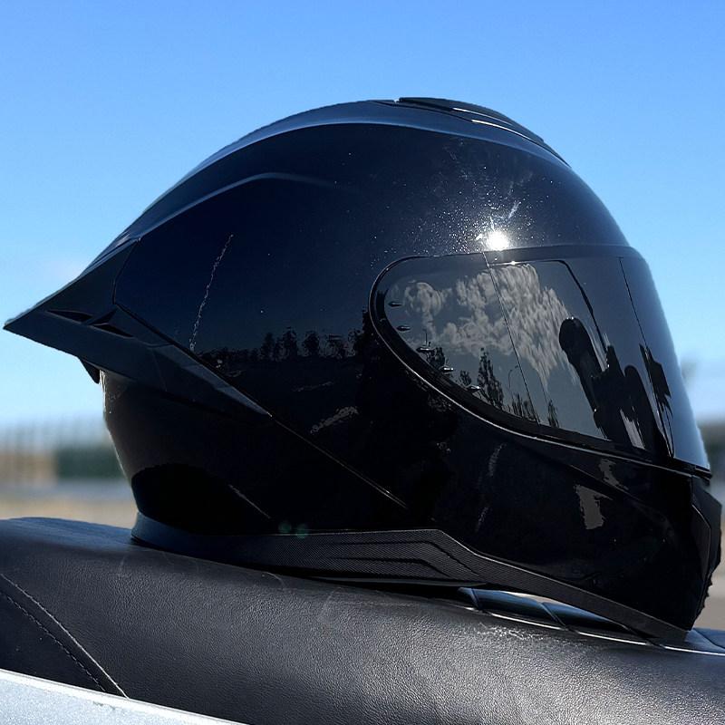 Motorcycle helmet, men's and women's dual lens full face helmet, motorcycle sports car, all season full face helmet DOT