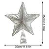 Christmas Tree Top Decoration Metal Star Shaped Gold Shining Tree Top Decoration With Sparkling Design Christmas Tree Topper