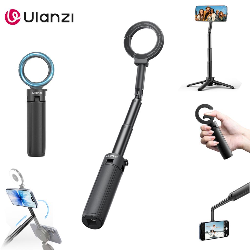 Ulanzi MT71 MagLock Mini Selfie Stick 4-Section Extendable Pole Cell Phone Accessories Tripod for Vlog Tiktok Live Streaming