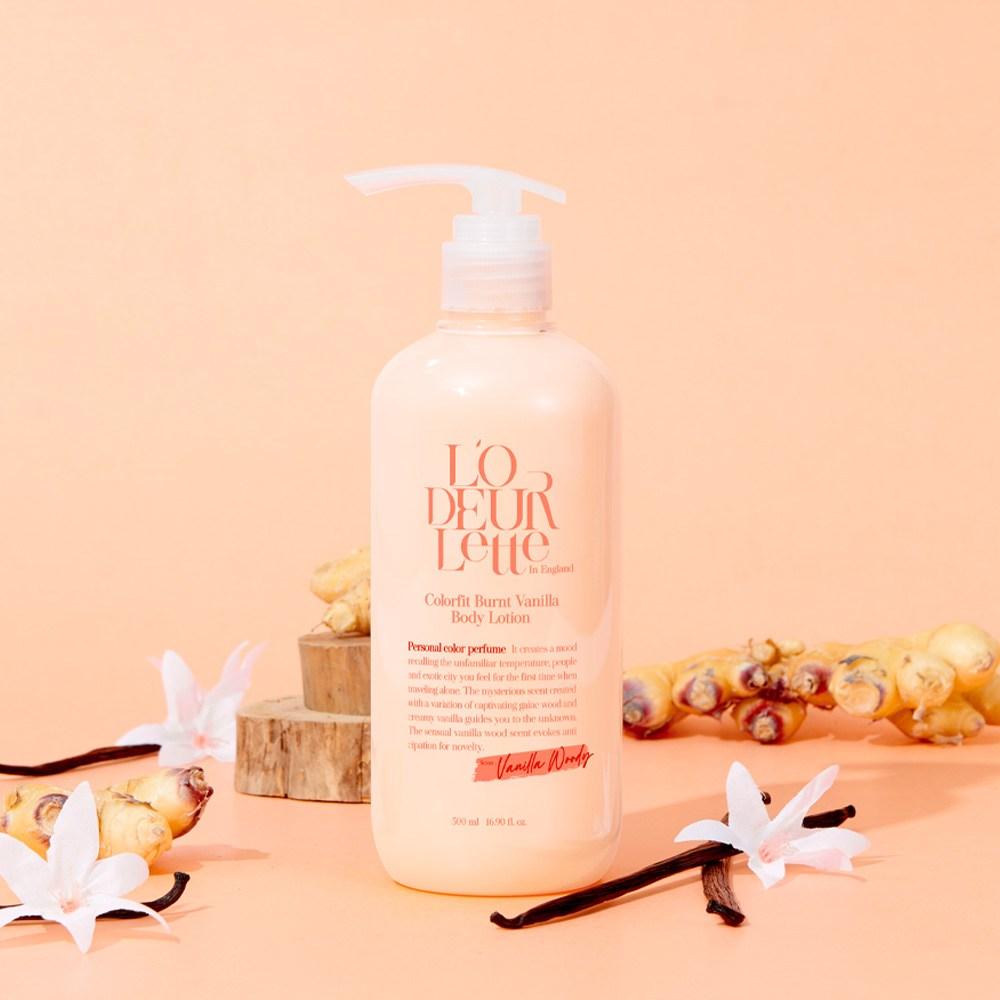 Lauderette in England Color Fit Burnt Vanilla Body Lotion Vanilla Woody Scent, 1 ea, 500ml
