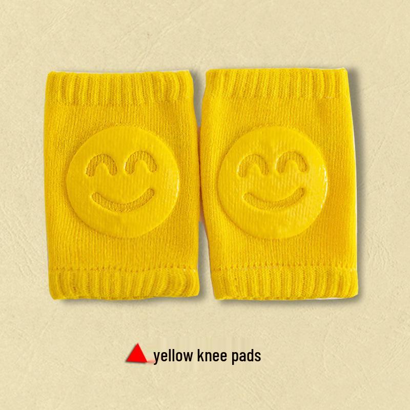 Breathable Baby Knee & Elbow Pads for Crawling & Walking - Smiley Design