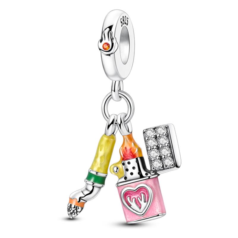 Original Design Copper Charms Beads Ballet Angel Family Perfume Dress Candy Fit 3Mm Bracelets Diy Birthday Jewelry