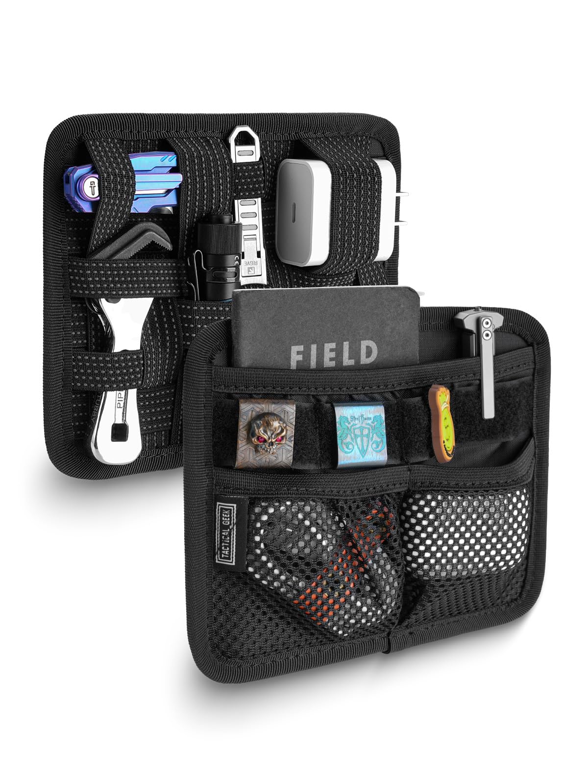

TACTICALGEEK EDC Organizer Board, TCM8 Accessory Fixing Tool, Slim Small Gear Utility Bag with Insert Panel, Non-Slip Resilient Woven Board,