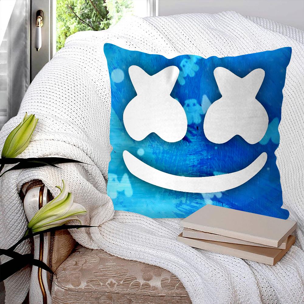 Dj M-Marshmello Pillow Case Square Pillow Bedroom Sofa Leisure Comfort Cushion Car Living Room Home Decoration
