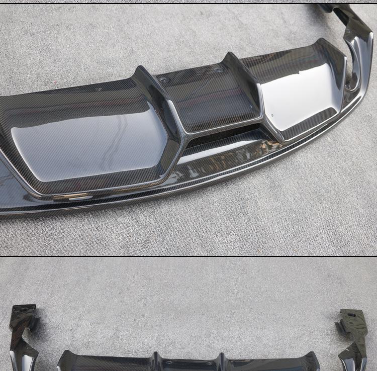 Carbon Fiber Dual Outlet Rear Lip Spoiler for 15-17 Ford Mustang