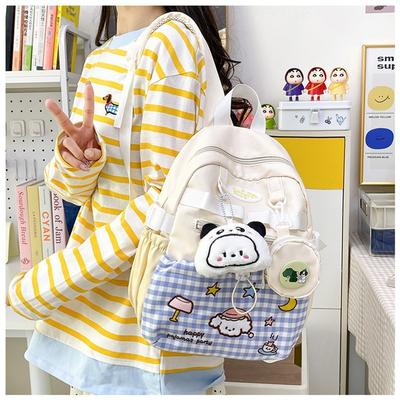Mochila escolar nova primavera fofa macia glutinosa infantil passeio de primavera pesquisa pequena mochila personalidade alto valor camada dor mochila menina