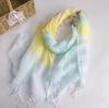 Japanese Design Spring And Summer Thin Light Breathable Linen Scarf Elegant Bright Color Striped Scarves 55*180Cm