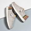 Canvas casual loafers, new breathable men's flat-soled casual shoes, loose large size lazy light soft-soled cloth shoes