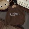 2025 EU Size Unisex Hooded Sweatshirt with CaIvin Print – New Style