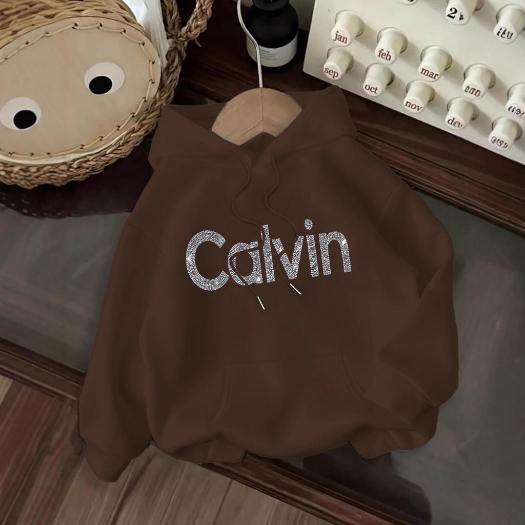 2025 EU Size Unisex Hooded Sweatshirt with CaIvin Print – New Style