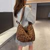 Schoolbag leopard print bag women's new Korean version versatile small backpack women's daily commute travel fashion shoulder bag