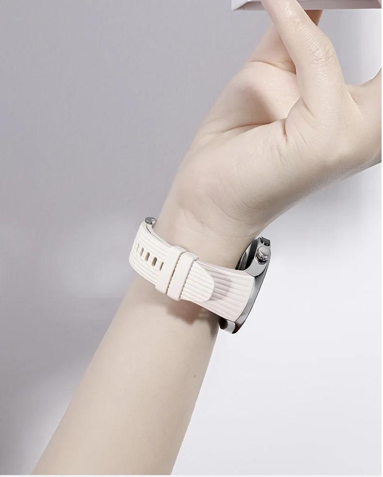 Klockarmband för Huawei Watch 5 42 46mm Män Kvinnor Armband för Huawei Watch 5 42/46mm Tryck Snabbkoppling Silikonarmband Armband