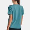 Under Armour Project Rock Johnson Letter Print Pullover Crew Neck Short Sleeve T-Shirt Women tops Glacier-Blue 1376918-433