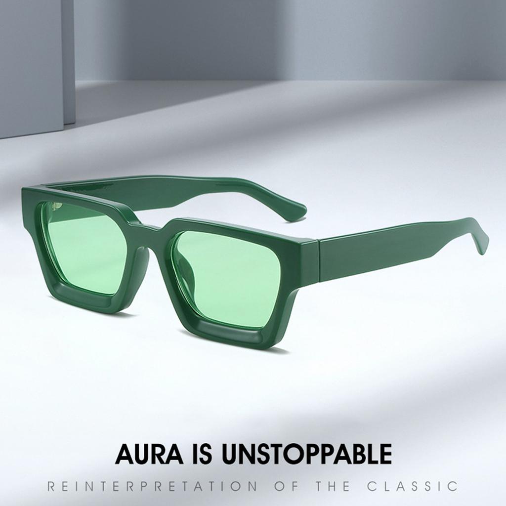 1pc Women's Sunglasses New Thick Frame Sunglasses Trend Box Foreign Trade Glasses Personality Big Frame Sunglasses WOMEN'S Sunglasses MEN'S Sunglasses