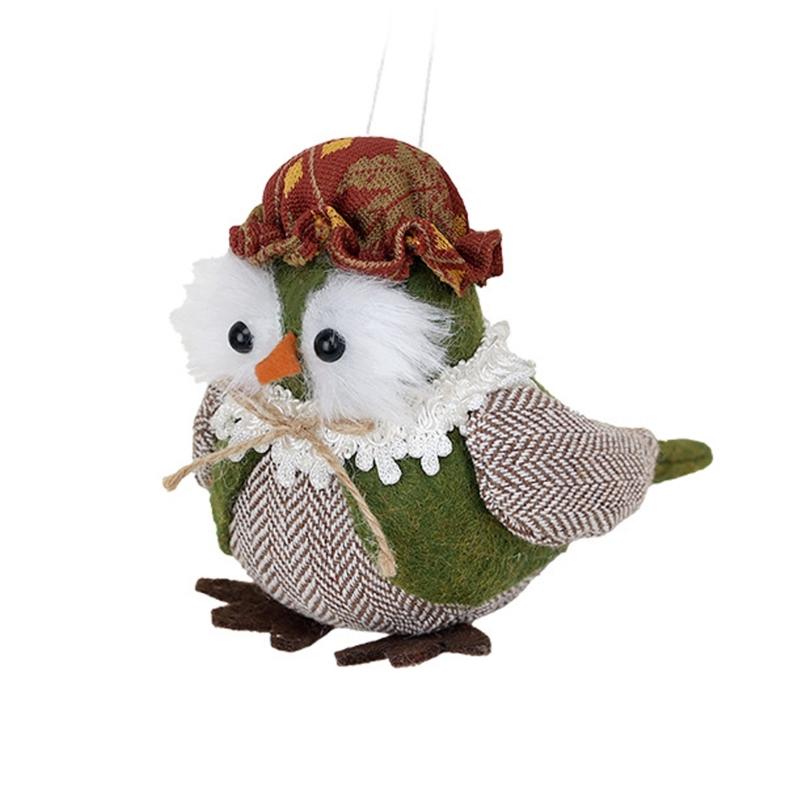 

Festival Owl Figurine Portable Home Accent Thanksgiving Harvests Theme Shelf Window Desktop Decorative Art зелений