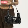 Large Capacity Multi-pocket Locomotive Bag Women's Niche Design Shoulder Messenger Bag YK Concave Underarm Bag
