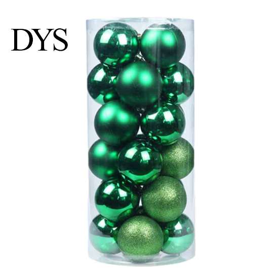 Glossy Matte Glitter Baubles 24 Pcs Small Christmas Ball Ornaments, Mini Shatterproof Plastic Indoor Outdoor Tree Decor Xmas Hanging Decoration