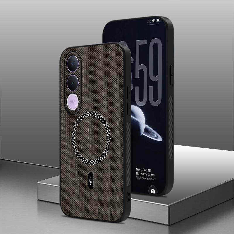 Pour vivo V70 FE Coque Cuir de Luxe Magnétique Brossée Pour vivo V70 FE Pare-chocs Anti-choc Funda