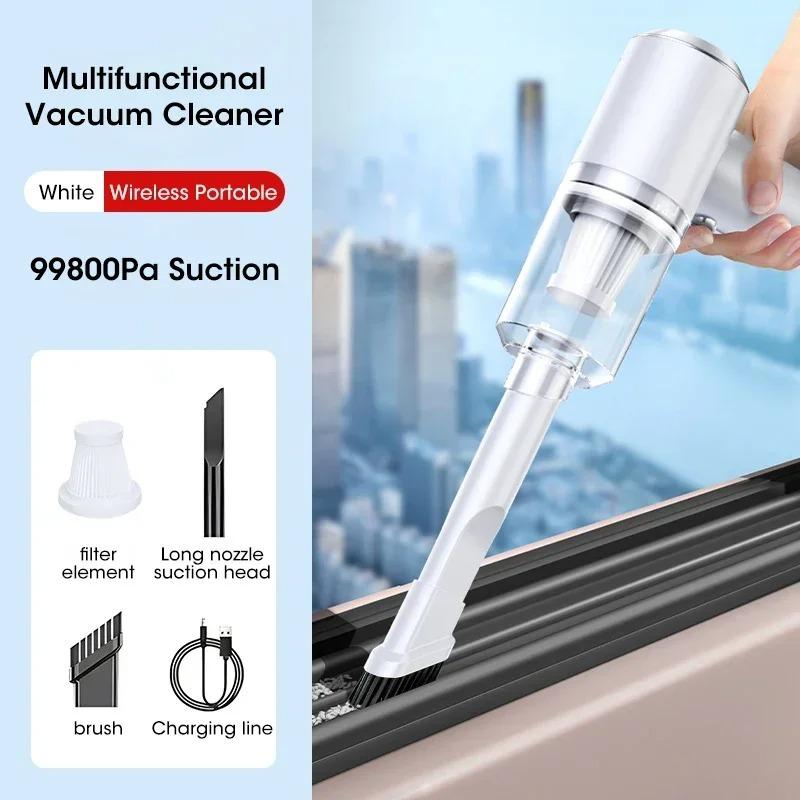 

Handheld Vacuum for Pet Hair 100000Pa Strong Suction Cordless Rechargeable Wet/Dry Portable for Home and Car Use белый