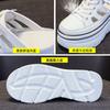 Lazy bag head half slippers women's summer outer wear 2025 new hollow breathable inner height-increasing muffin shoes white shoes