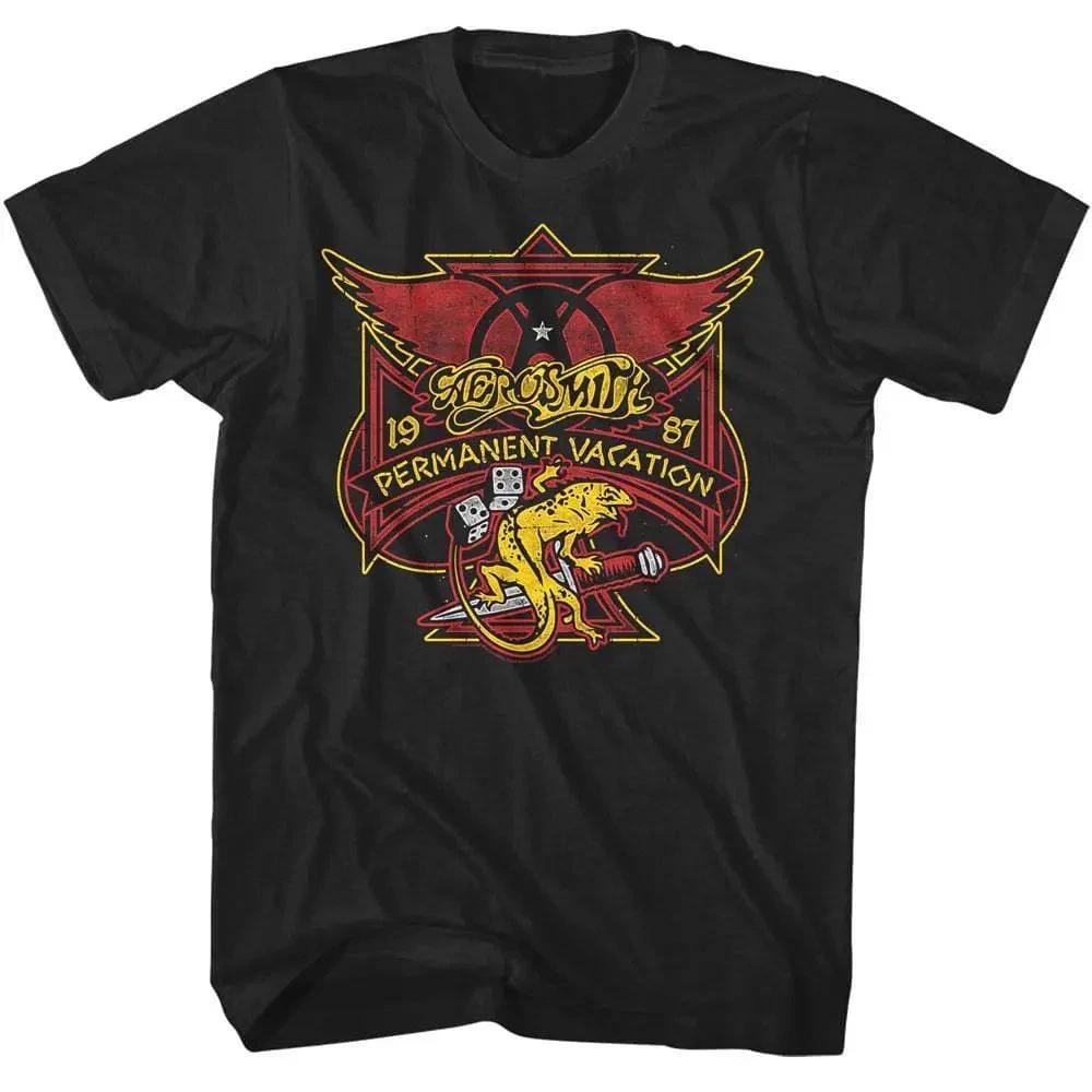 Aerosmith Permanent Vacation Lizard 1987 Men s T Shirt S