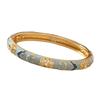 Chinese Style Vintage Cloisonne Bangle Enamel Women's Hand Bracelet Hollow Out Flower Bangle  Girls