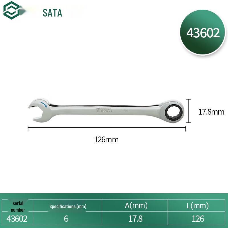 SATA Combination Ratchet Wrench 6mm