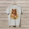 Vintage Cute Bear With Heart Sunglasses Floral T Shirt Boho Cottagecore Mothers Day For Animal Lovers Women Vintage Washed