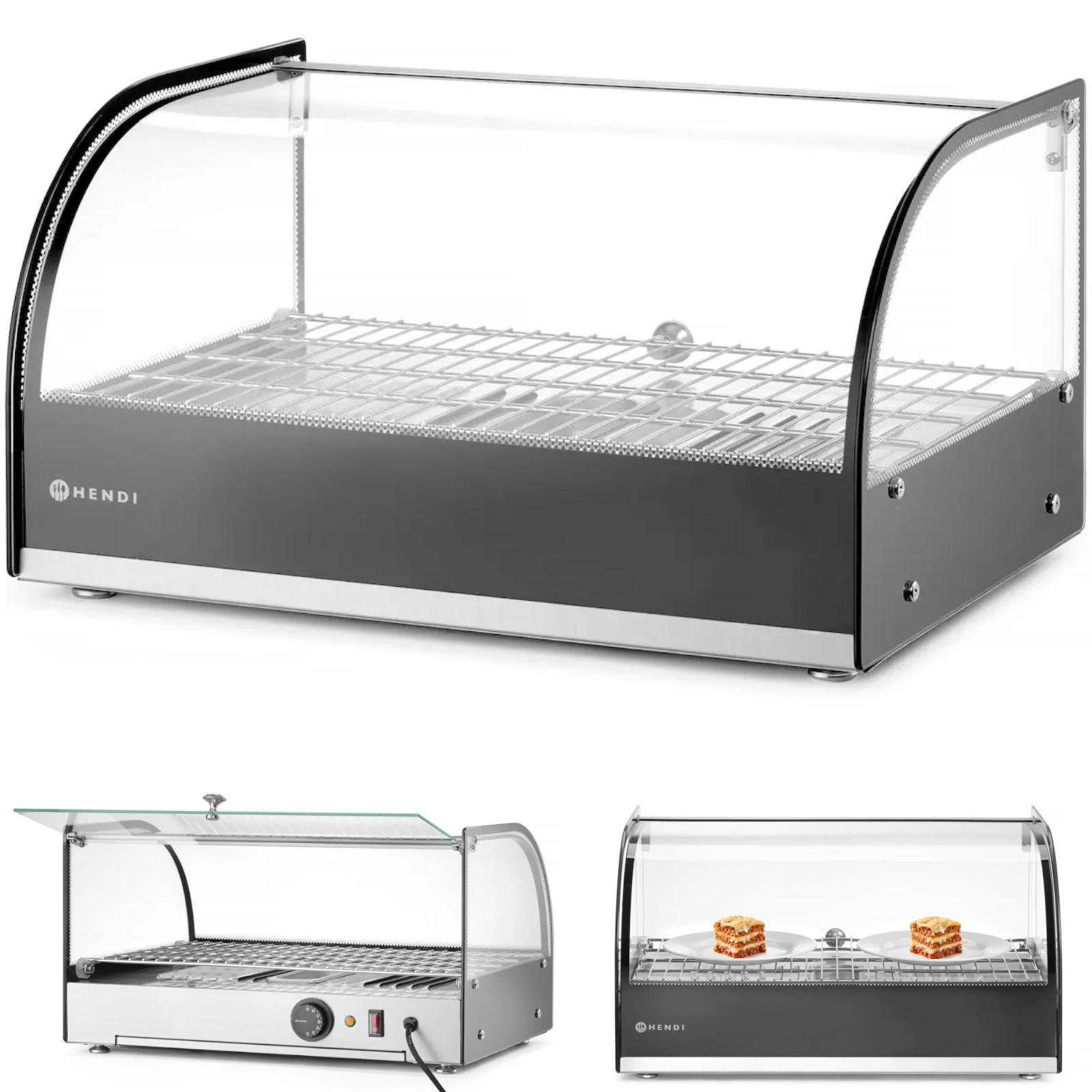 Heizvitrine zur Präsentation warmer Speisen 1 x GN1/1 400W - Hendi 273982 400W